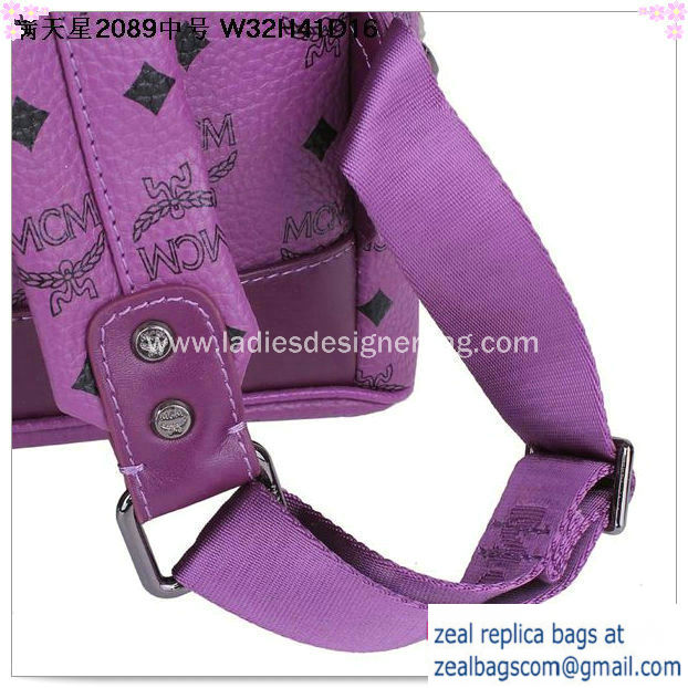 High Quality Replica MCM Stark Studded Medium Backpack MC2089 Purple - Click Image to Close